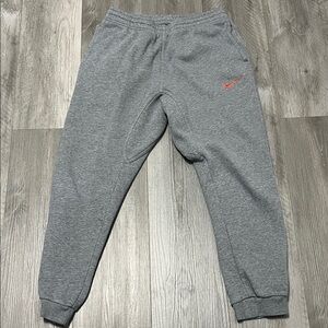 Nike Men’s Gray Joggers sweat pants with orange logo/ size M